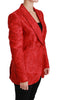 Red Floral Angel Blazer Coat Jacket