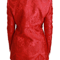 Red Floral Angel Blazer Coat Jacket