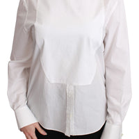 White Collared Blouse Cotton Top Shirt