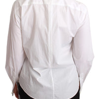 White Collared Blouse Cotton Top Shirt