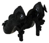 Black Floral Crystal CINDERELLA Heels Shoes