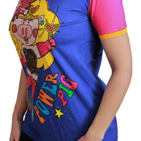 Purple PIG SUPERGIRL Top Cotton T-shirt