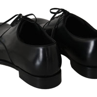 Black Leather Dress Derby Formal Mens Shoes