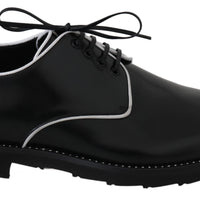 Black Leather Derby Dress Formal Mens  Shoes