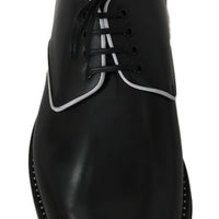 Black Leather Derby Dress Formal Mens  Shoes