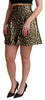 Black Gold High Waist Mini Cotton Shorts