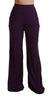 Purple Violet High Waist Wide Leg Trouser Pants