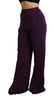 Purple Violet High Waist Wide Leg Trouser Pants