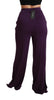 Purple Violet High Waist Wide Leg Trouser Pants