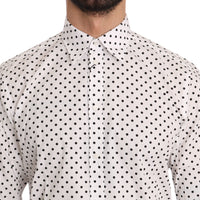 Black Polka Dot MARTINI White Cotton Shirt