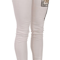 White Queen Of Hearts White Skinny Jeans