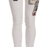 Queen Of Hearts Crystal Skinny Jeans