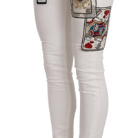 Queen Of Hearts Crystal Skinny Jeans