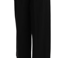 Black Print Trousers Pants