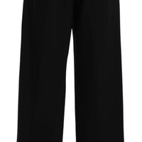 Black Print Trousers Pants