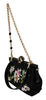 Black Floral Crystal Shoulder Borse VANDA  Purse