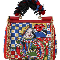 Multicolor Queen Of Hearts Purse Satchel SICILY Bag