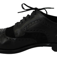 Black Leather Dress Formal Wingtip Shoes