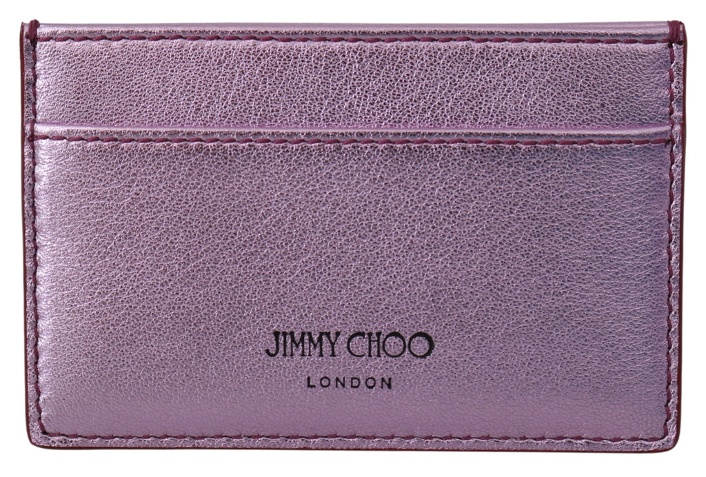 Aarna Purple Leather Card Slot Holder