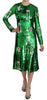 Green Sequin Swarovski Crystal Dress