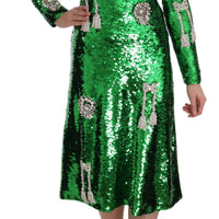 Green Sequin Swarovski Crystal Dress