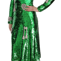 Green Sequin Swarovski Crystal Dress