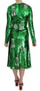 Green Sequin Swarovski Crystal Dress