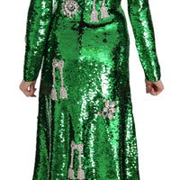 Green Sequin Swarovski Crystal Dress