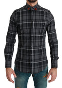 Gray Plaid Casual Cotton MARTINI Shirt