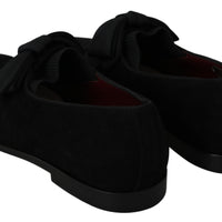 Black Velvet Bow Dress Mens Loafers Shoes