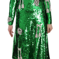 Green Sequin Swarovski Crystal Dress