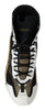 Black Gold Leather High Top Mens Sneakers