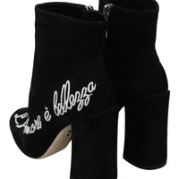 Black Suede L'Amore E'Bellezza Boots Shoes