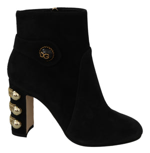 Black Suede Short Boots Zipper Shoes