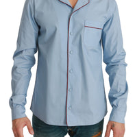 Light Blue Sleepwear 100% Cotton Shirt