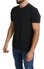 Black Henley Stretch Top Mens Underwear T-shirt