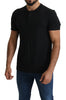 Black Henley Stretch Top Mens Underwear T-shirt