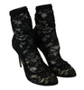 Black Lace Taormina Stilettos Booties Shoes