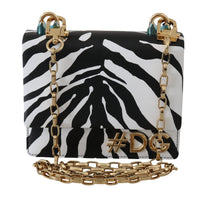 Leather GIRLS Black White Zebra Shoulder Cross Bag