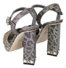 Silver Leopard Lurex Keira Sandals Shoes