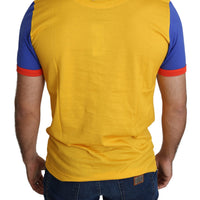 Yellow Cotton Top Super Power Pig Mens T-shirt