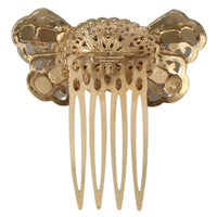 Gold Crystal Filigree Lace Accessory Hair Comb