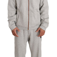 Gray Cotton Sweater Pants Tracksuit