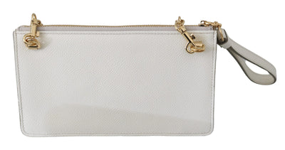 White Padlock Phone Purse Women Sicily Leather Bag