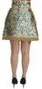 Gold Baroque Jacquard High Waist Mini Skirt