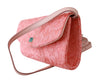 Pink Floral Lace Evening Long Clutch Cotton Bag