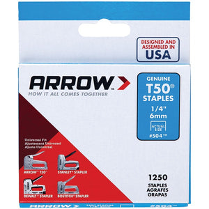 T50(R) Staples, 1,250 pk (1-4")