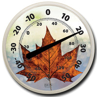 12-Inch Indoor/Outdoor Dial Thermometer (Maple Leaf)