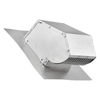 4-In. Aluminum Exhaust Roof Vent Cap with Screen, Damper, and Collar, 109R