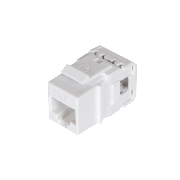 VGS6(TM) Series UTP CAT-6 RJ45 180deg Keystone Jack, Unshielded, Bag of 25 (White)